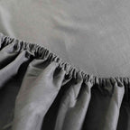 Σετ Σεντόνια με Λάστιχο Cannon Stonewashed 160X200+35 Dark Grey